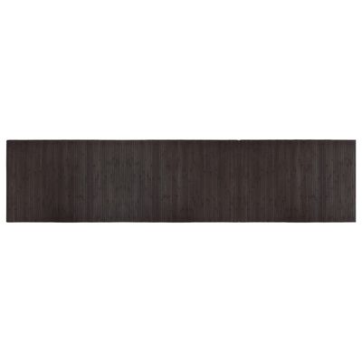 vidaXL Alfombra rectangular bambú marrón oscuro 70x300 cm
