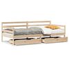 vidaXL Sof&aacute; cama con cajones madera maciza de pino 90x200 cm