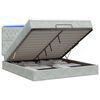 vidaXL Cama tipo otomana con colch&oacute;n y LED Gris Claro 160 x 200 cm