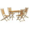 vidaXL Juego de comedor de jard&iacute;n 5 piezas bamb&uacute;
