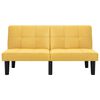 vidaXL Sofá de 2 plazas de tela amarillo