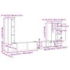 vidaXL Conjunto de mueble para TV de pared 6 pcs Roble Sonoma