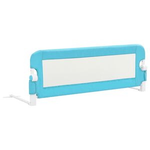 vidaXL Barandilla de seguridad cama de ni&ntilde;o poli&eacute;ster azul 120x42 cm