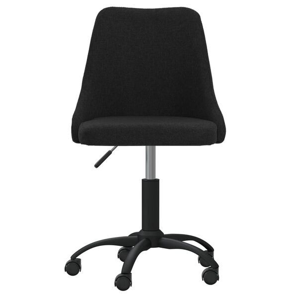 vidaXL Sillas de comedor giratorias 2 unidades tela negro