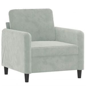 vidaXL Sill&oacute;n de terciopelo gris claro 60 cm