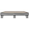 vidaXL Estructura cama madera ingeniería metal gris Sonoma 150x200 cm