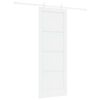 vidaXL Puerta Corredera 78 x 211 cm Madera de ingenier&iacute;a Blanco