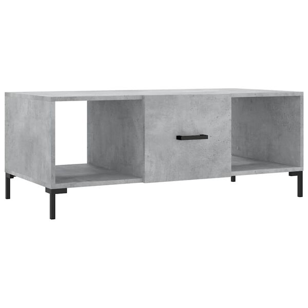 vidaXL Mesa de centro madera contrachapada gris hormig&oacute;n 102x50x40 cm