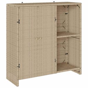 vidaXL Armario de almacenamiento Beige 100 x 36 x 102 cm Rat&aacute;n