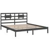 vidaXL Estructura de cama de madera maciza de pino gris 200x200 cm