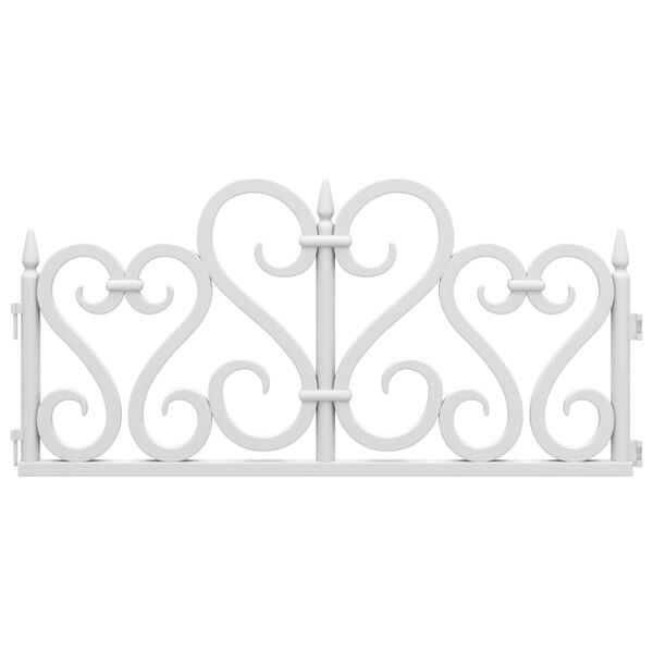 vidaXL Borduras de jardín 17 unidades PP blanco 10 m