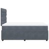 vidaXL Cama box spring con colch&oacute;n terciopelo gris oscuro 120x200 cm