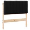 vidaXL Cabecero tapizado Marr&oacute;n y Negro 90 cm Madera de pino macizo