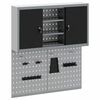 vidaXL Juego de Armarios de Herramientas con estante 3 uds. Negro
