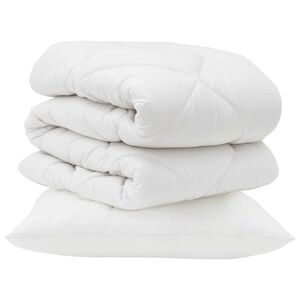 vidaXL Edred&oacute;n con almohada 2 pcs Microfibra