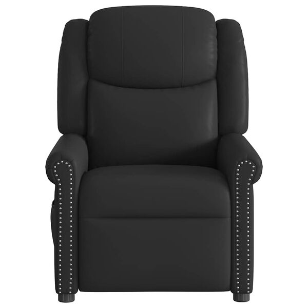 vidaXL Sill&oacute;n reclinable de cuero sint&eacute;tico negro brillante