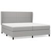 vidaXL Cama box spring con colch&oacute;n tela gris claro 200x200 cm
