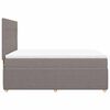 vidaXL Cama box spring con colch&oacute;n tela gris taupe 160x200 cm