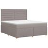 vidaXL Cama box spring con colch&oacute;n con cabecera Topo 160 x 200 cm Tela