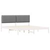 vidaXL Estructura de Cama con Cabecera Tapizada Gris Claro