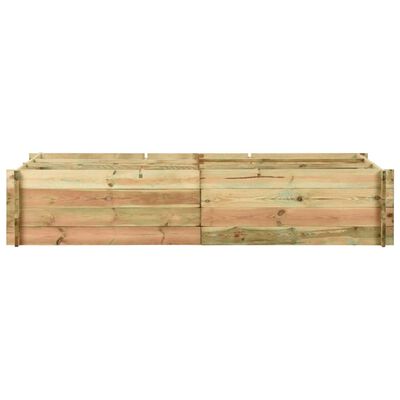 vidaXL Jardinera para verduras madera pino impregnada 197x100x40cm