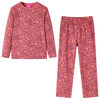 vidaXL Pijama infantil de manga larga rosa viejo 104