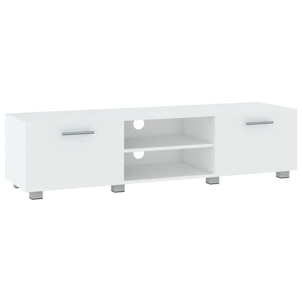 vidaXL Mueble para TV madera de ingenier&iacute;a blanco 140x40x35 cm