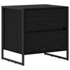 vidaXL Mesa de Noche con caj&oacute;n 2 pcs Roble Negro 50 x 39.5 x 50 cm