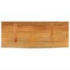 vidaXL Tablero de mesa borde natural madera maciza mango 80x20x2,5 cm