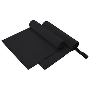 vidaXL Toallas Deportivas 2 uds. Negro 100 x 50 cm