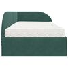 vidaXL Estructura de Cama Esquina con Colch&oacute;n 2 pcs Verde Terciopelo