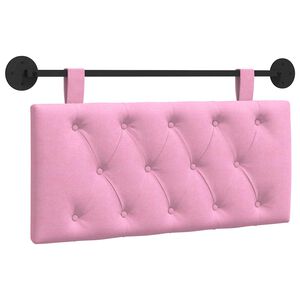 vidaXL Cabecera Colgante Montaje en la pared Rosa 100 x 55 x 7 cm tela