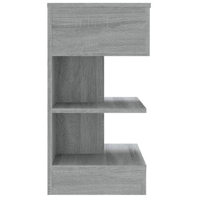vidaXL Mesita de noche madera contrachapada gris Sonoma 40x35x65 cm