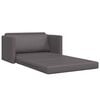 vidaXL Sof&aacute; cama 110cm Gris Cuero artificial