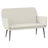 vidaXL Banco de terciopelo crema 108x79x79 cm