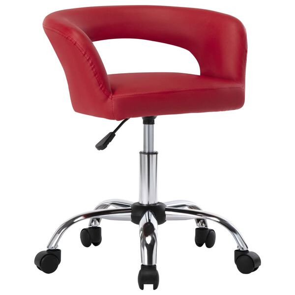 vidaXL Sillas comedor 2 unidades cuero sint&eacute;tico rojo tinto