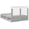 vidaXL Estructura de cama con cabecera Gris Sonoma 140 x 200 cm