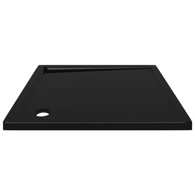 vidaXL Plato de ducha cuadrado de ABS negro 80x80 cm