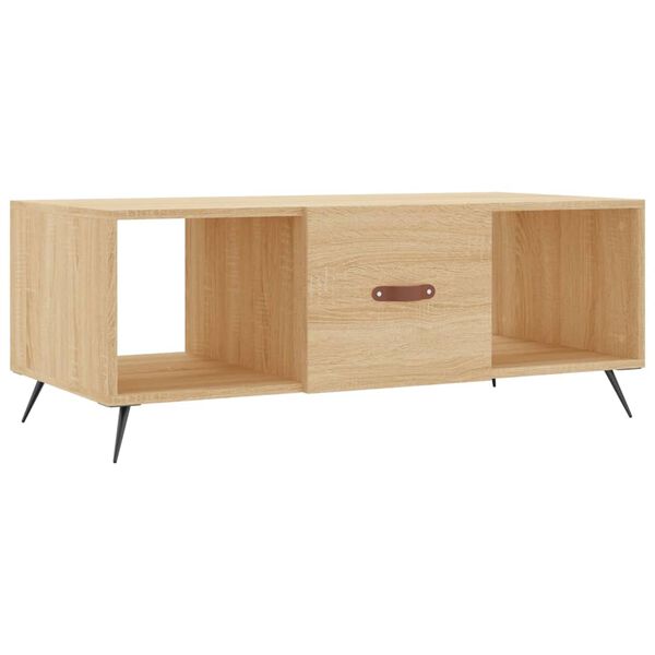 vidaXL Mesa de centro madera contrachapada roble Sonoma 102x50x40 cm