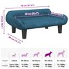 vidaXL Cama para perros de terciopelo azul 70x40x24 cm