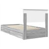 vidaXL Cama con almacenamiento con cabecera Gris Sonoma 100 x 200 cm