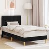 vidaXL Estructura de cama con cabecera Negro 90 x 190 cm tela