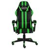 vidaXL Silla gaming de cuero sintético negro y verde