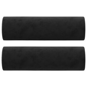 vidaXL Cojines decorativos 2 uds terciopelo negro 15x50 cm