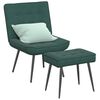 vidaXL Sill&oacute;n de relax con reposapi&eacute;s terciopelo verde oscuro