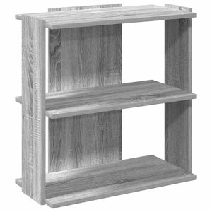 vidaXL Librer&iacute;a 3 estantes madera ingenier&iacute;a gris Sonoma 60x30x60 cm