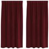 vidaXL Cortinas opacas 2 uds. Rojo vino 140 x 175 cm Terciopelo