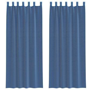 vidaXL Cortinas de gasa con trabillas 2 uds azul real 140x260 cm