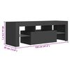 vidaXL Mueble de TV con luces LED gris 120x35x40 cm