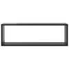 vidaXL Estante cubo pared 6 uds contrachapado gris brillo 80x15x26,5cm